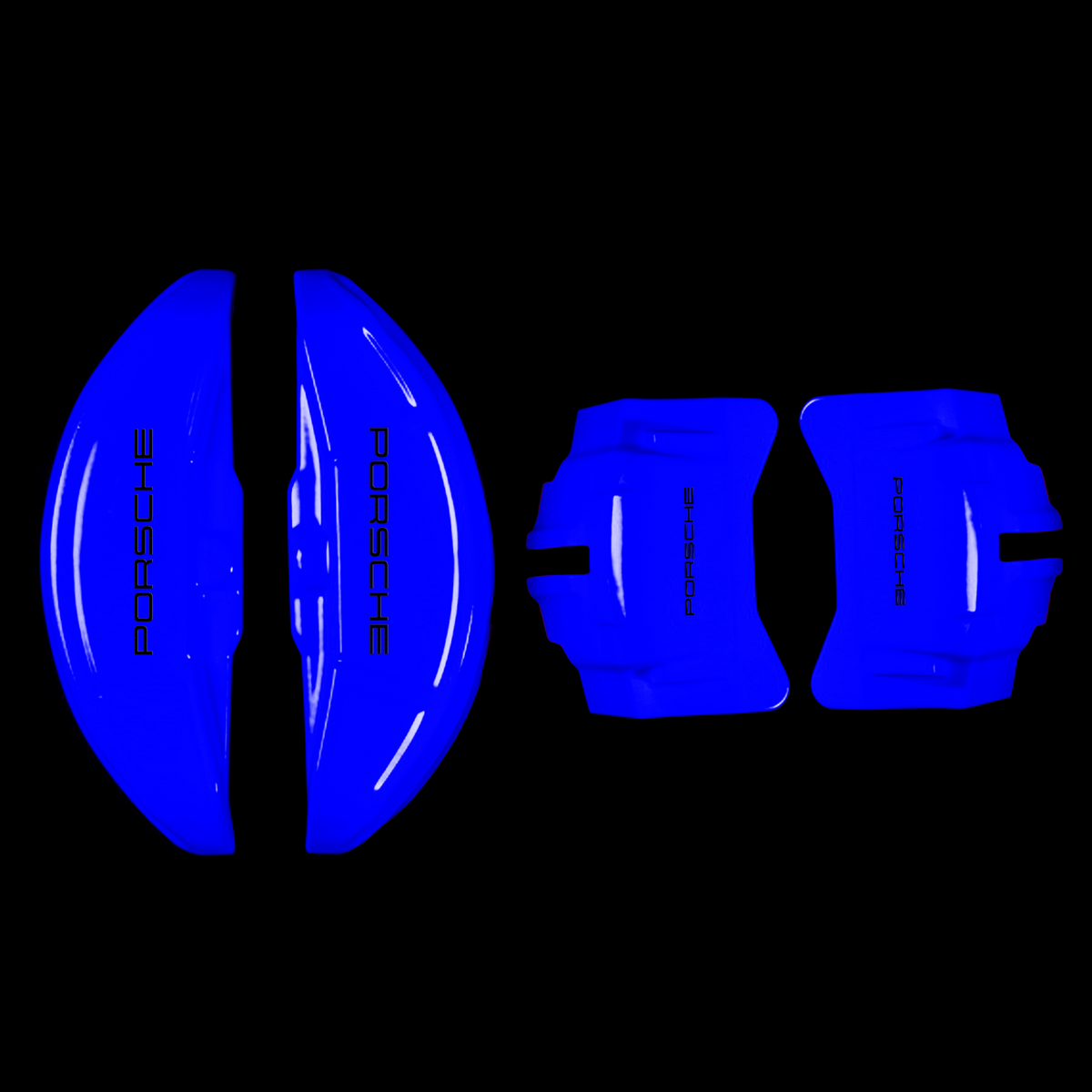 Custom Brake Caliper Covers for Porsche in Blue Color Set of 4 + War