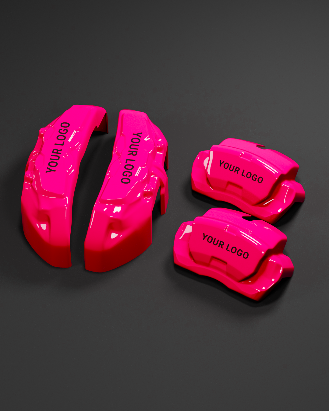 Custom Brake Caliper Covers for Rolls-Royce in Fuchsia Color – Set of 4 + Warranty