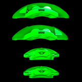 Custom Brake Caliper Covers for Mini in Green Color – Set of 4 + Warranty