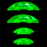 Custom Brake Caliper Covers for Subaru in Green Color – Set of 4 + Warranty