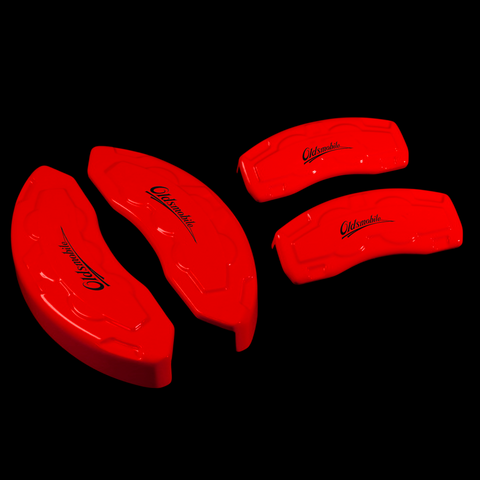 Custom Brake Caliper Covers for Oldsmobile in Red Color – Set of 4 + Warranty