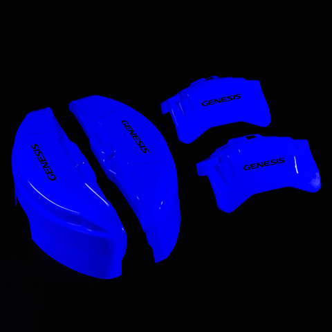 Custom Brake Caliper Covers for Genesis in Blue Color – Set of 4 + Warranty