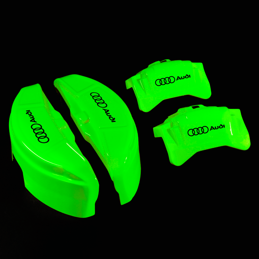 Custom Brake Caliper Covers for Audi in Green Color – Set of 4 + Warranty