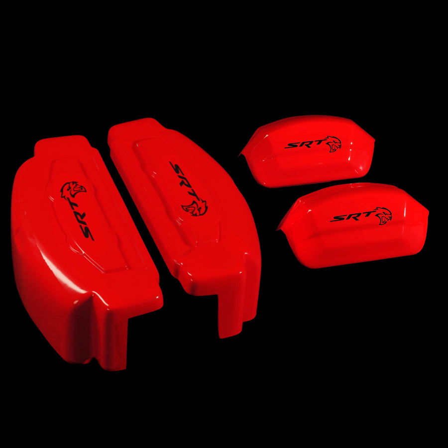 Brake Caliper Covers for Jeep Grand Cherokee 2014-2022 – SRT Style in Red Color – Set of 4 + Warranty