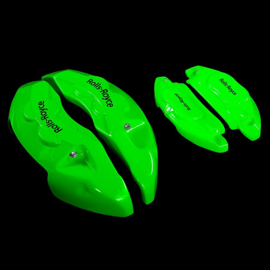 Custom Brake Caliper Covers for Rolls-Royce in Green Color – Set of 4 + Warranty