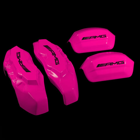 Brake Caliper Covers for Mercedes-Benz C43 2015-2018 – AMG Style in Fuchsia Color – Set of 4 + Warranty