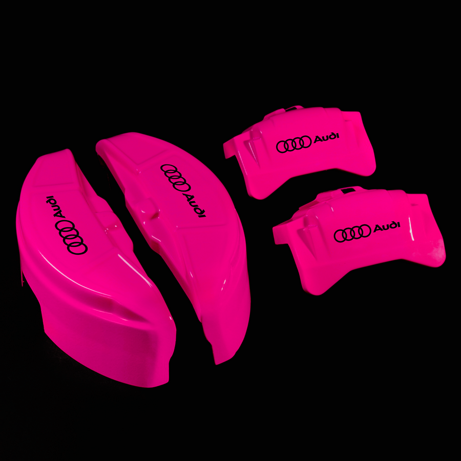 Custom Brake Caliper Covers for Audi in Fuchsia Color – Set of 4 + Warranty
