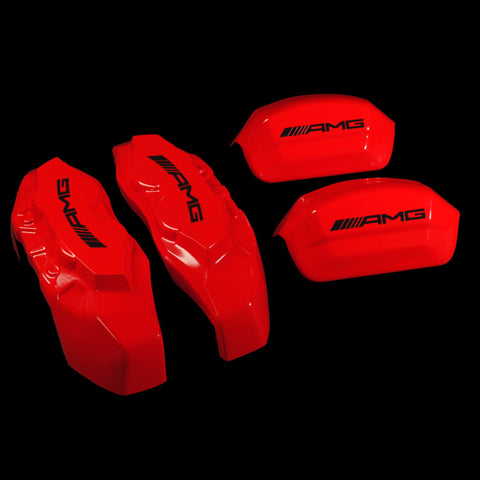 Brake Caliper Covers for a 2018 Mercedes-Benz E 43 AMG – AMG Style in Red Color – Set of 4 + Warranty (Copy)