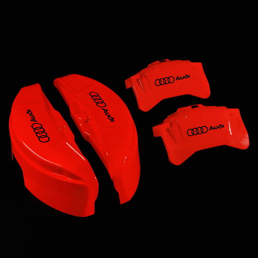 Custom Brake Caliper Covers for Audi in Red Color – Set of 4 + Warranty