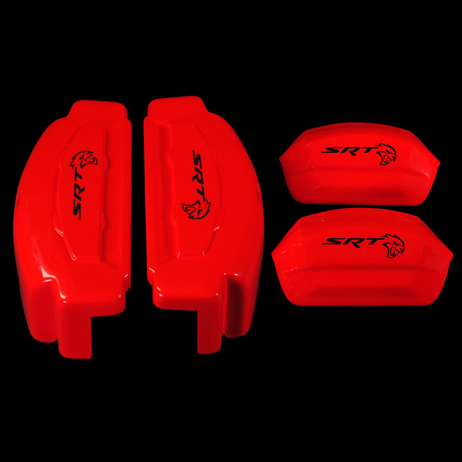 Brake Caliper Covers for Jeep Grand Cherokee 2014-2022 – SRT Style in Red Color – Set of 4 + Warranty
