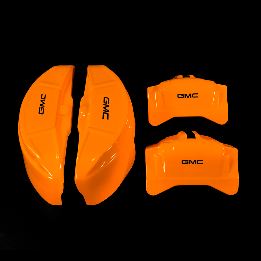Custom Brake Caliper Covers for GMC in Orange Color – Set of 4 + Warranty