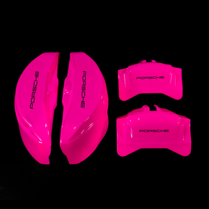 Custom Brake Caliper Covers for Porsche in Fuchsia Color – Set of 4 + Warranty