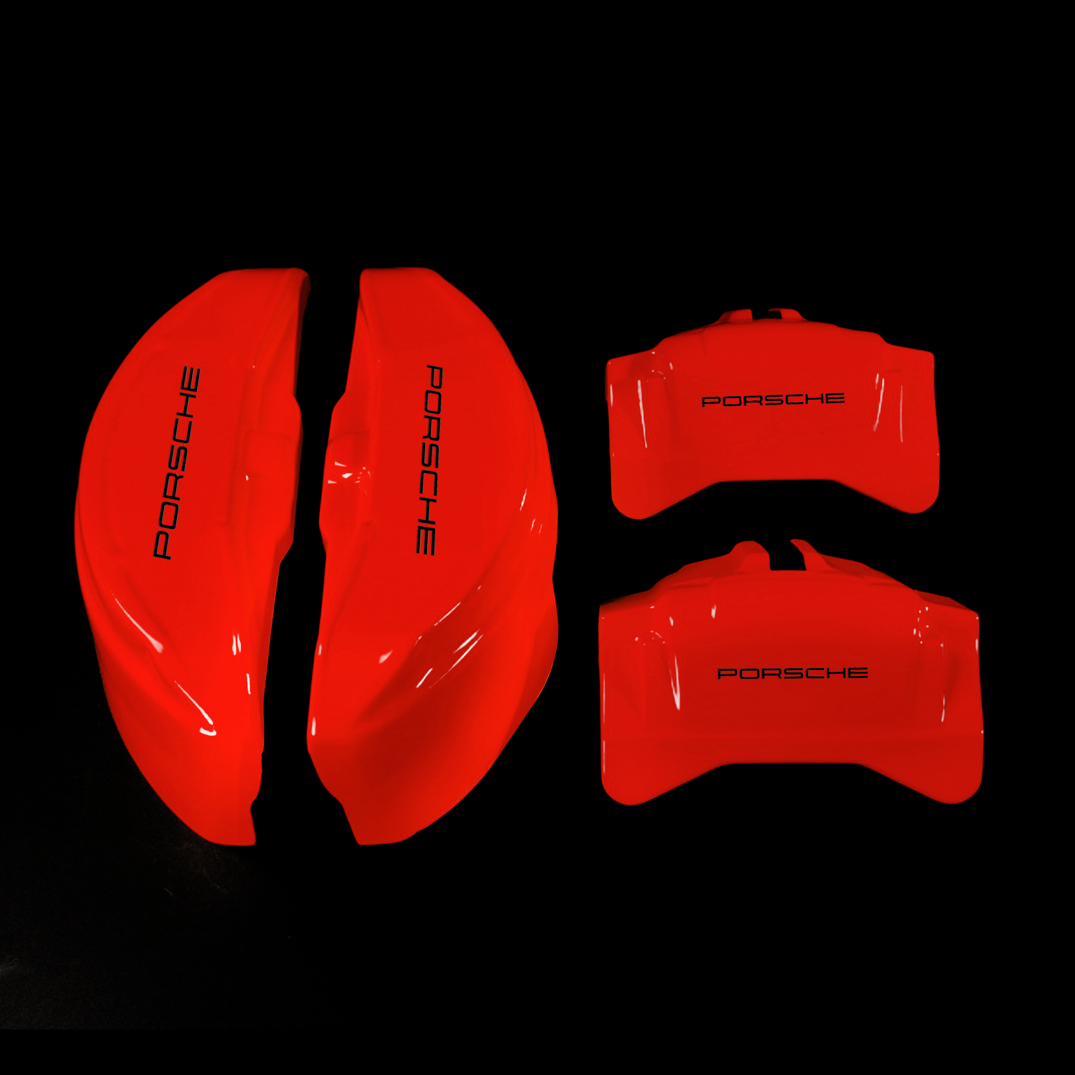 Custom Brake Caliper Covers for Porsche in Red Color – Set of 4 + Warranty