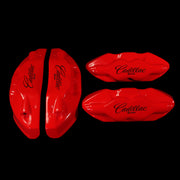 Custom Brake Caliper Covers for Cadillac in Red Color – Set of 4 + Warranty