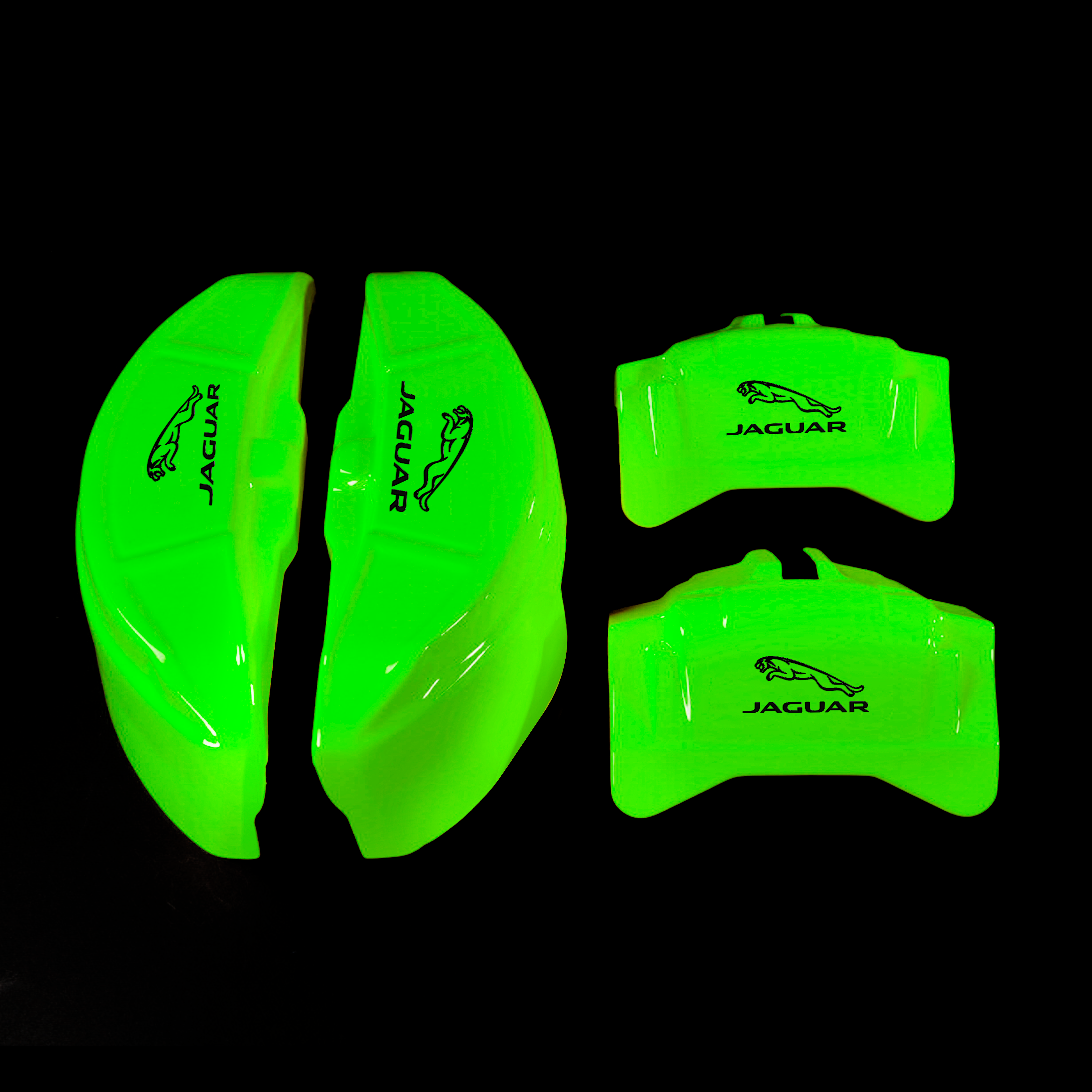 Custom Brake Caliper Covers for Jaguar in Green Color – Set of 4 + Warranty