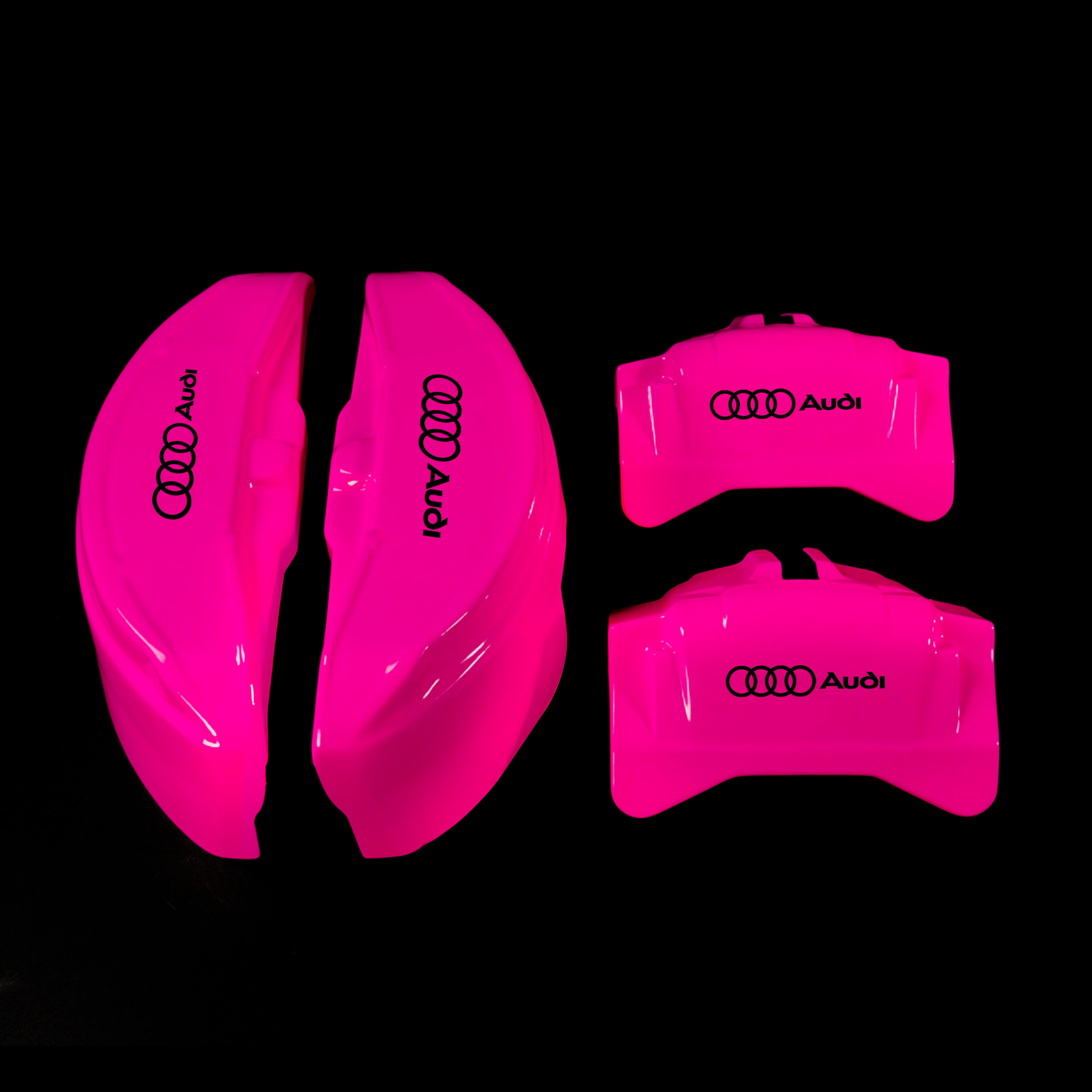 Custom Brake Caliper Covers for Audi in Fuchsia Color – Set of 4 + Warranty