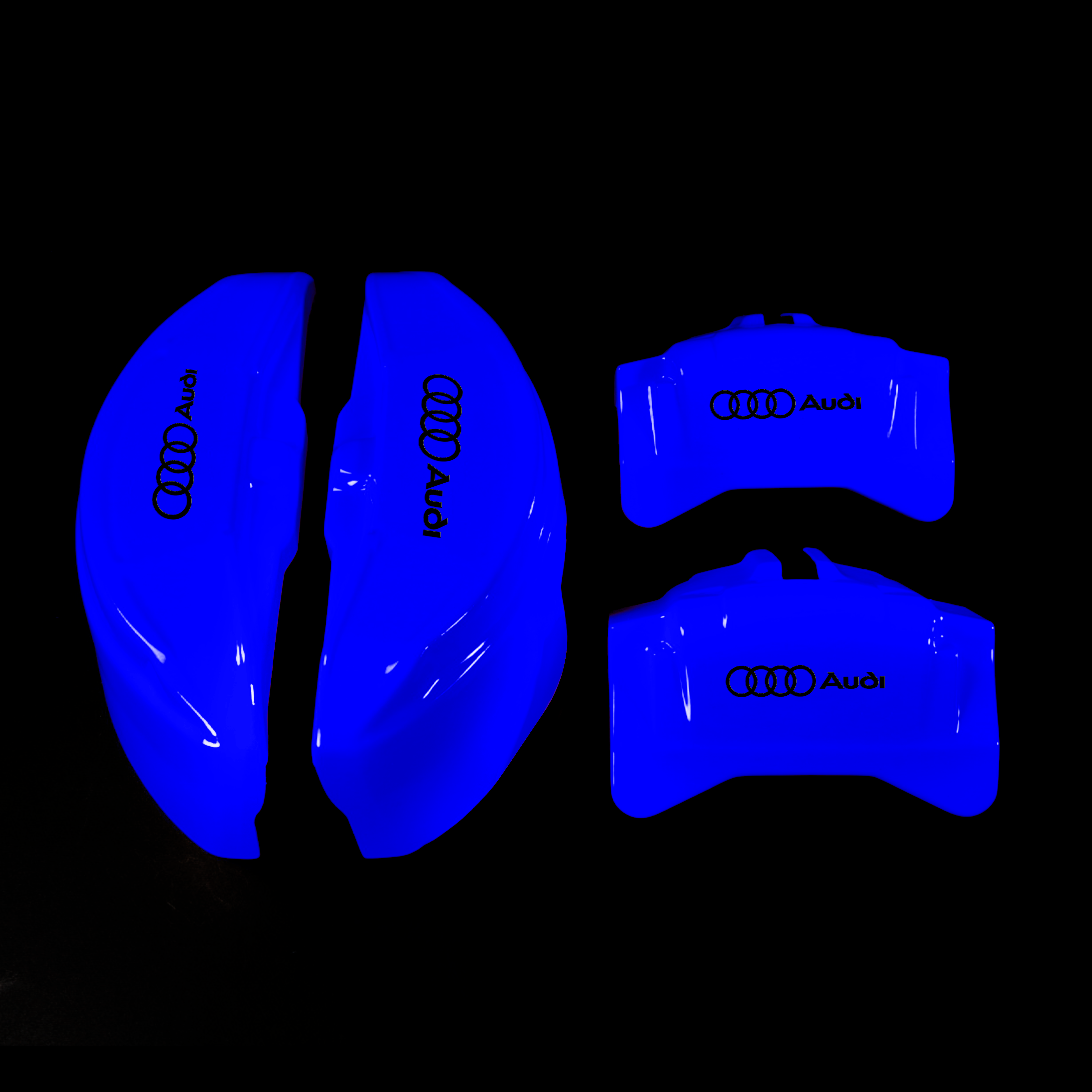 Custom Brake Caliper Covers for Audi in Blue Color – Set of 4 + Warranty