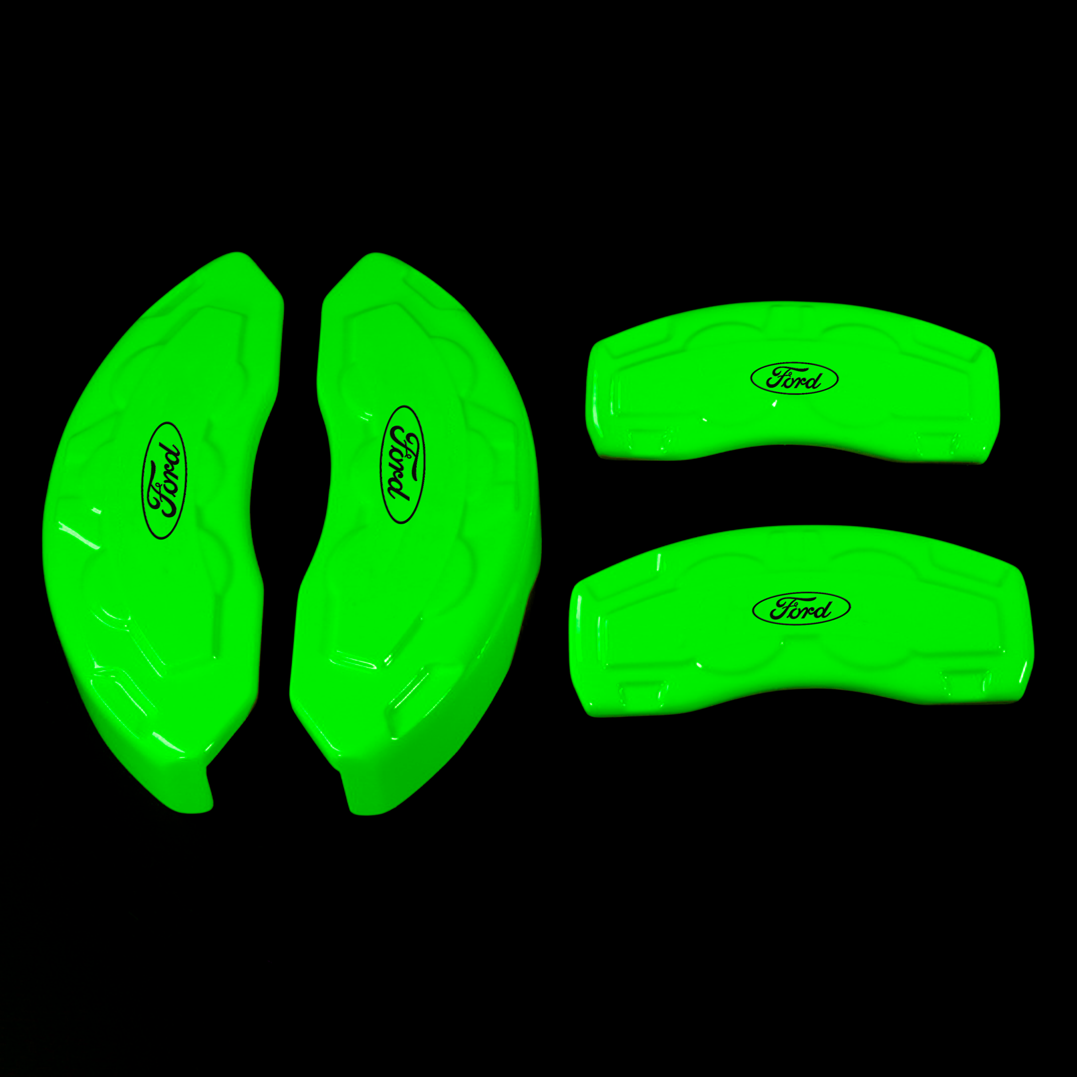 Custom Brake Caliper Covers for Ford in Green Color – Set of 4 + Warranty
