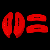 Custom Brake Caliper Covers for Nissan in Red Color – Set of 4 + Warranty
