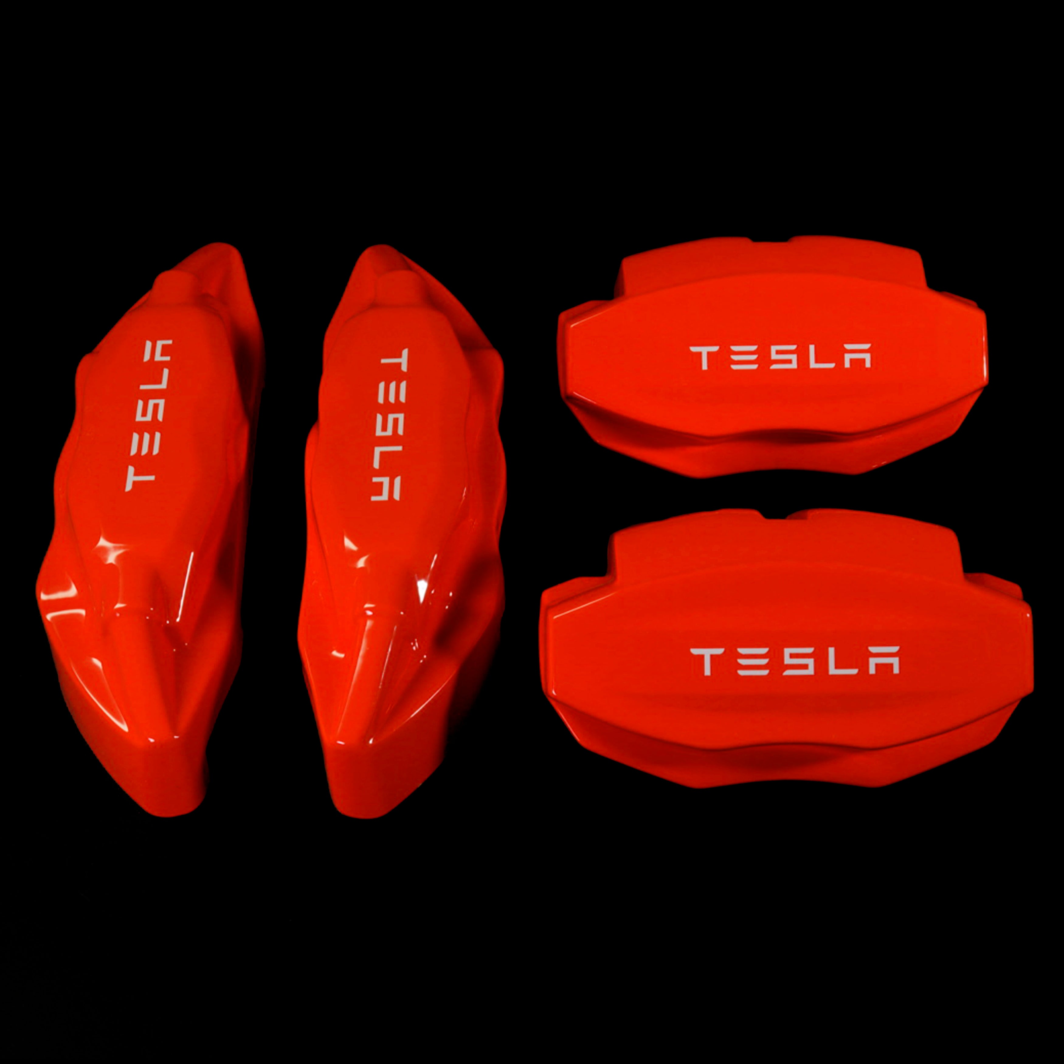 Brake Caliper Covers for Tesla Model X 2021-2023 in Red Color – Set of 4 + Warranty
