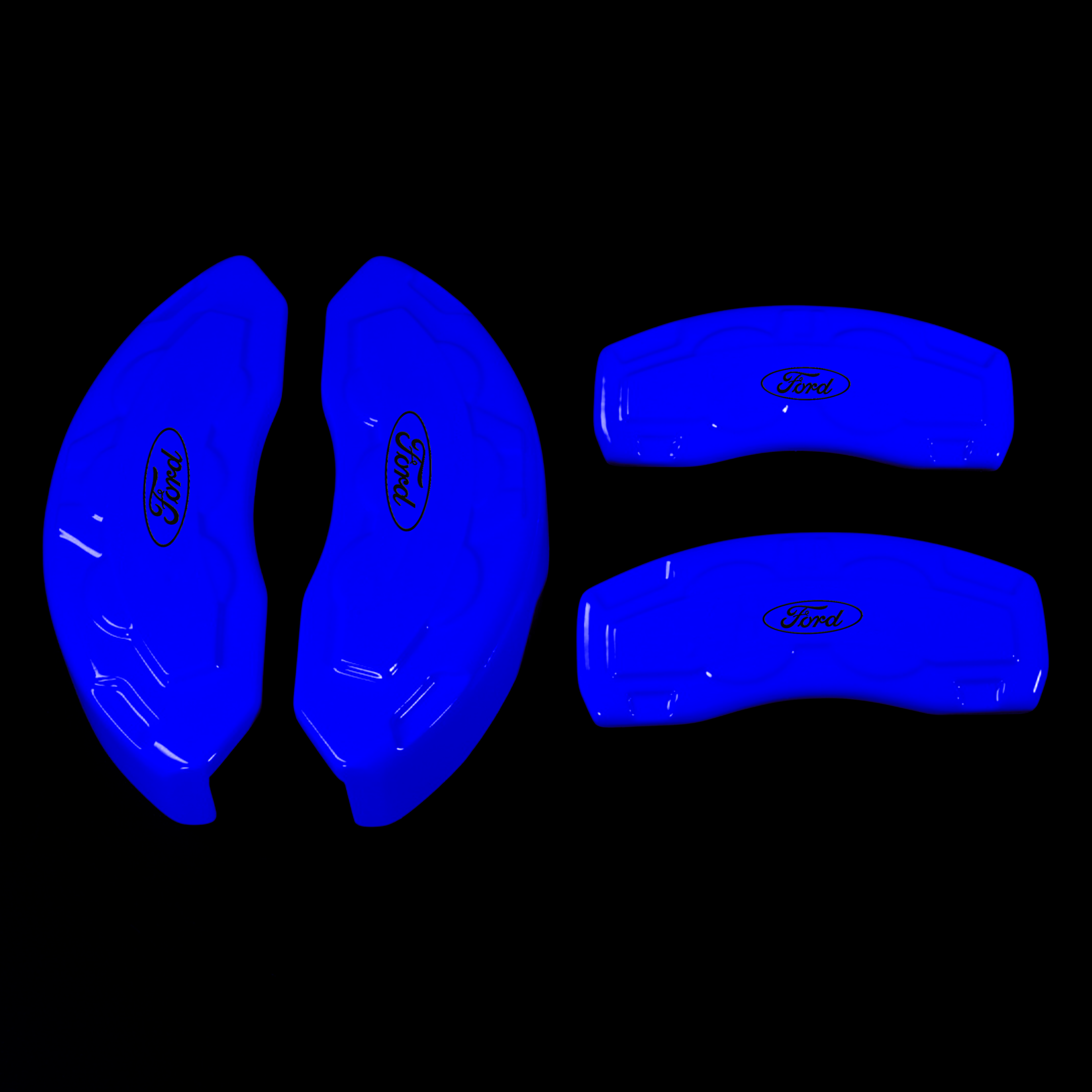 Custom Brake Caliper Covers for Ford in Blue Color – Set of 4 + Warranty