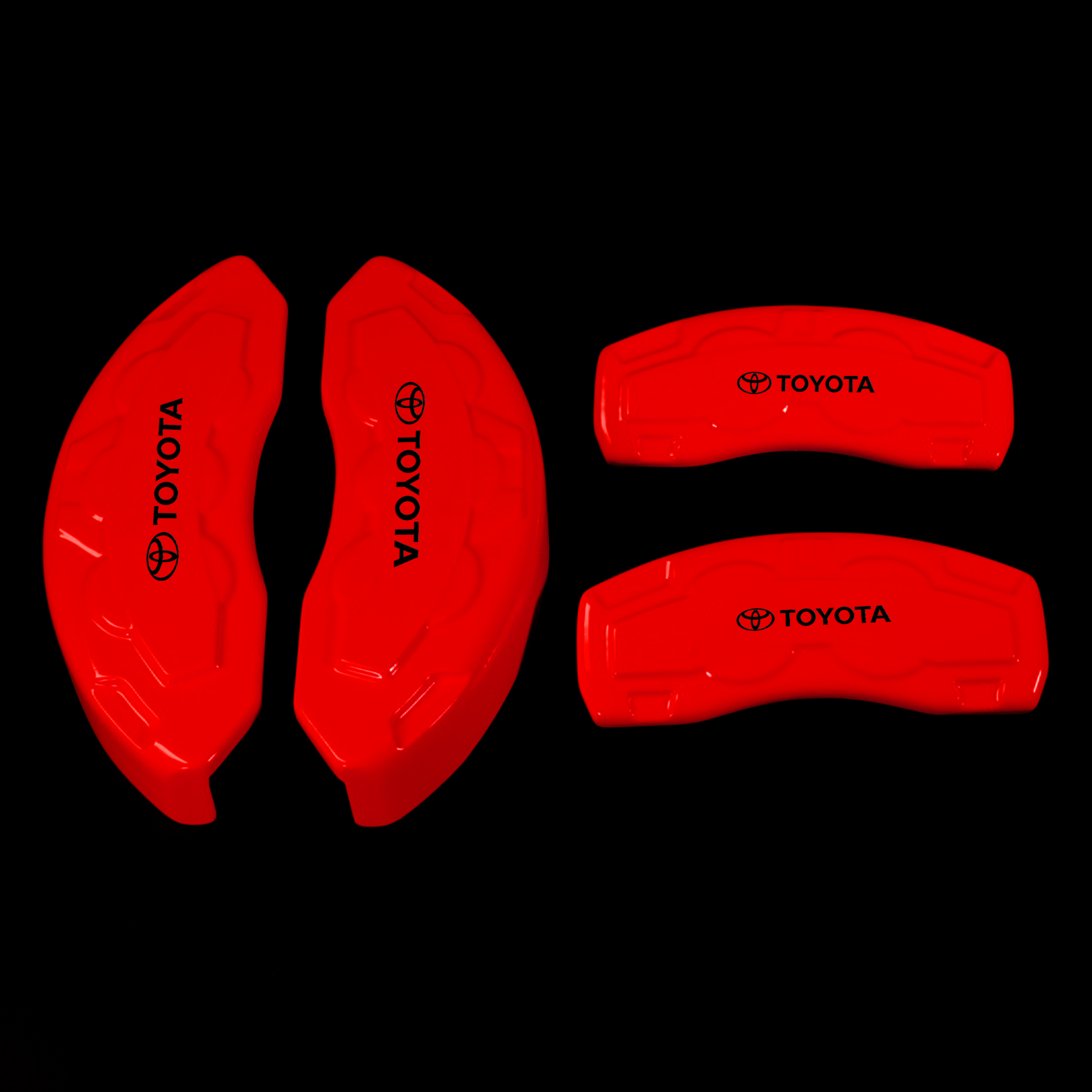 Custom Brake Caliper Covers for Toyota in Red Color – Set of 4 + Warranty