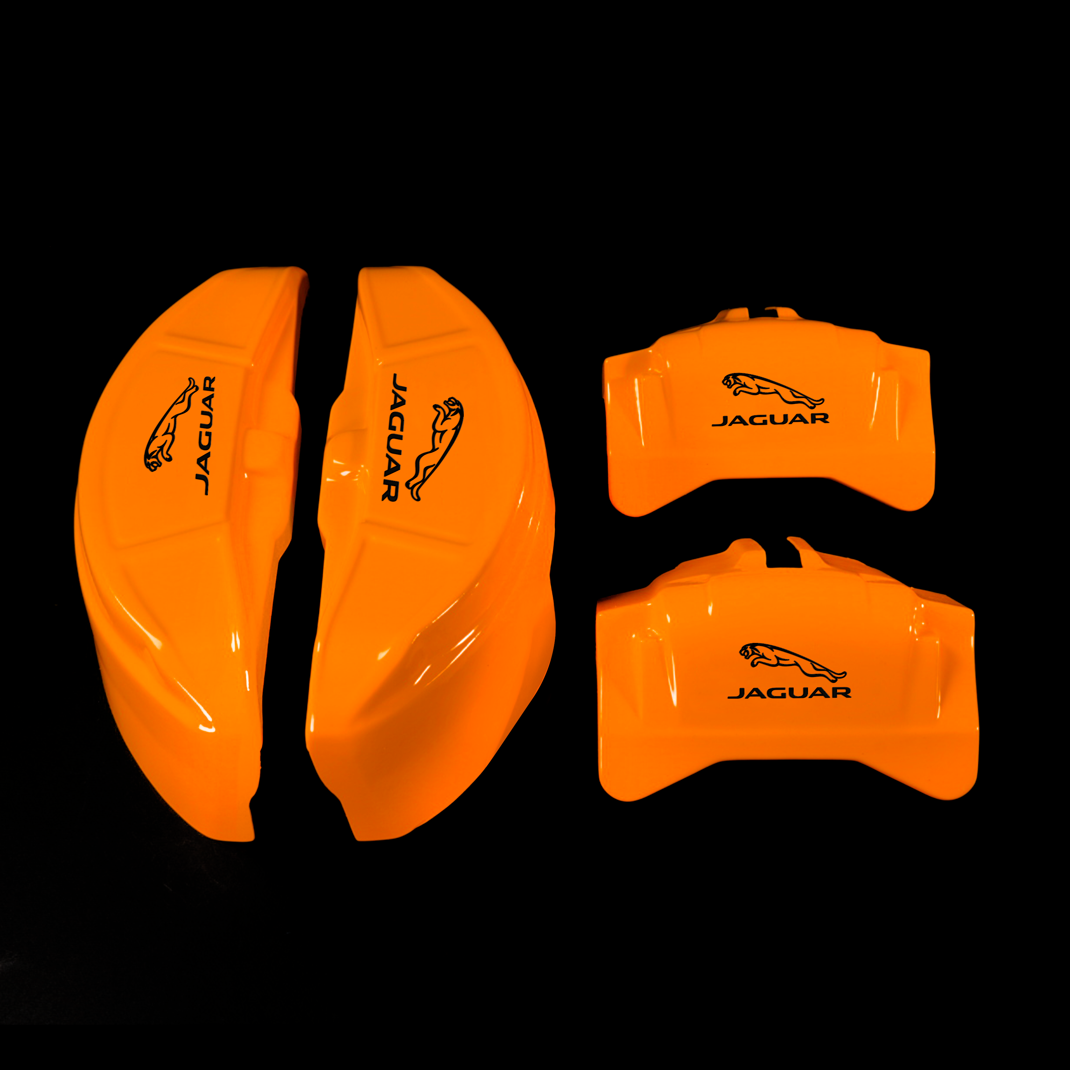 Custom Brake Caliper Covers for Jaguar in Orange Color – Set of 4 + Warranty