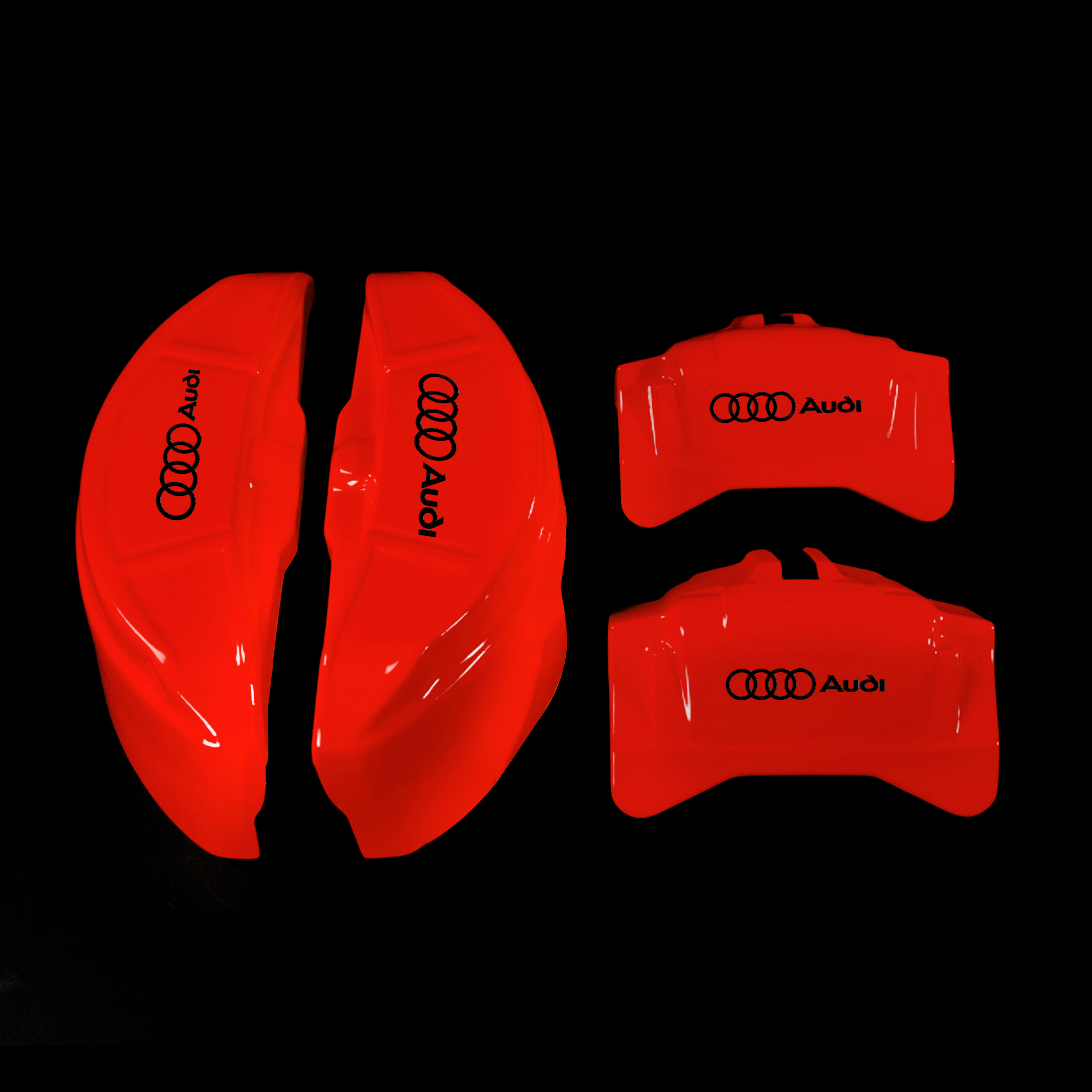 Custom Brake Caliper Covers for Audi in Red Color – Set of 4 + Warranty