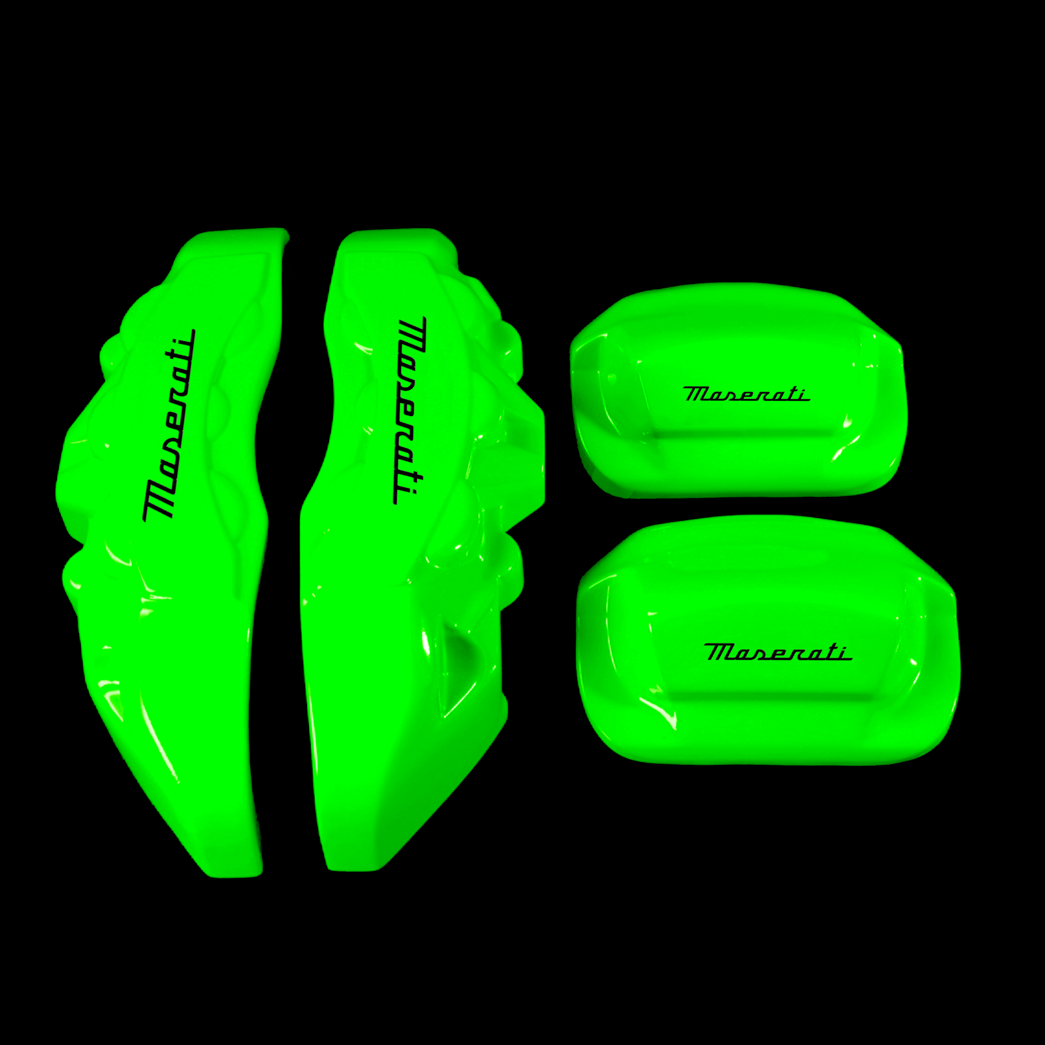 Custom Brake Caliper Covers for Maserati in Green Color – Set of 4 + Warranty