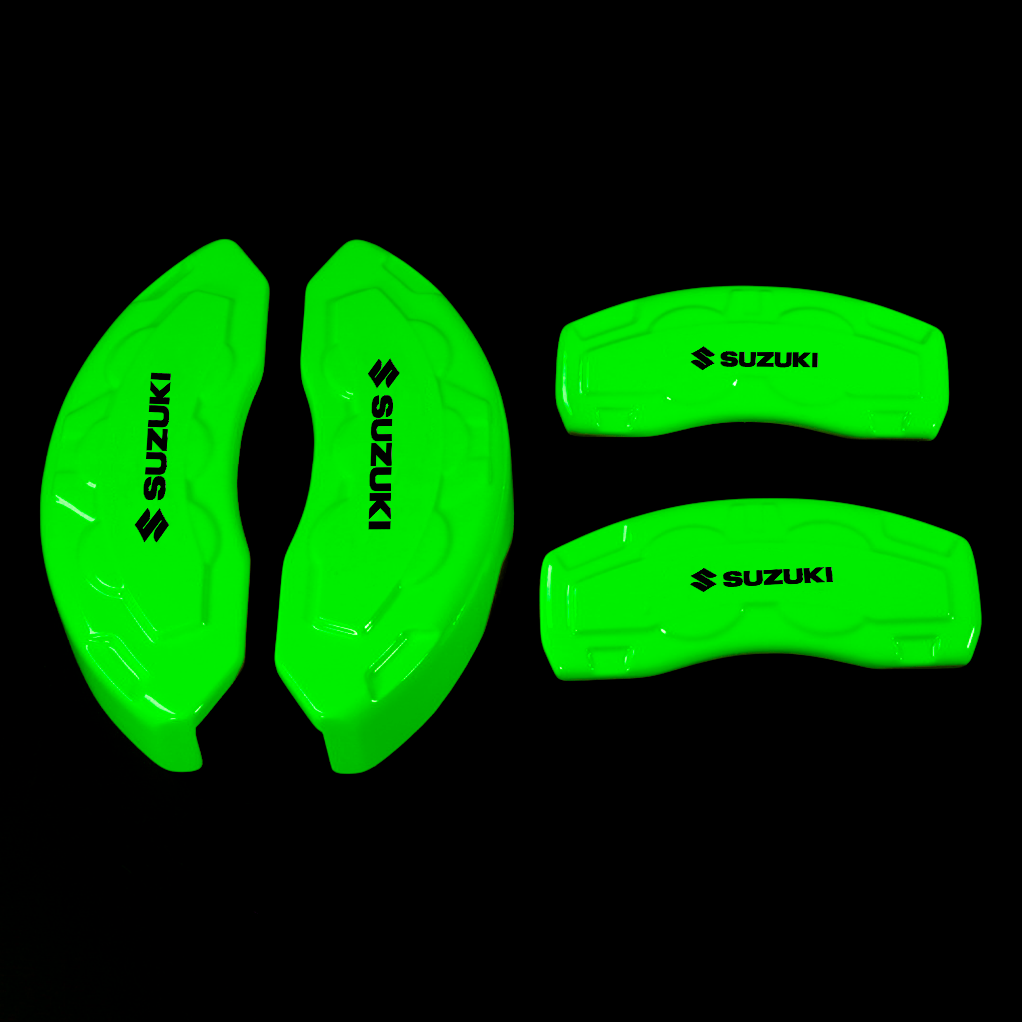 Custom Brake Caliper Covers for Suzuki in Green Color – Set of 4 + Warranty