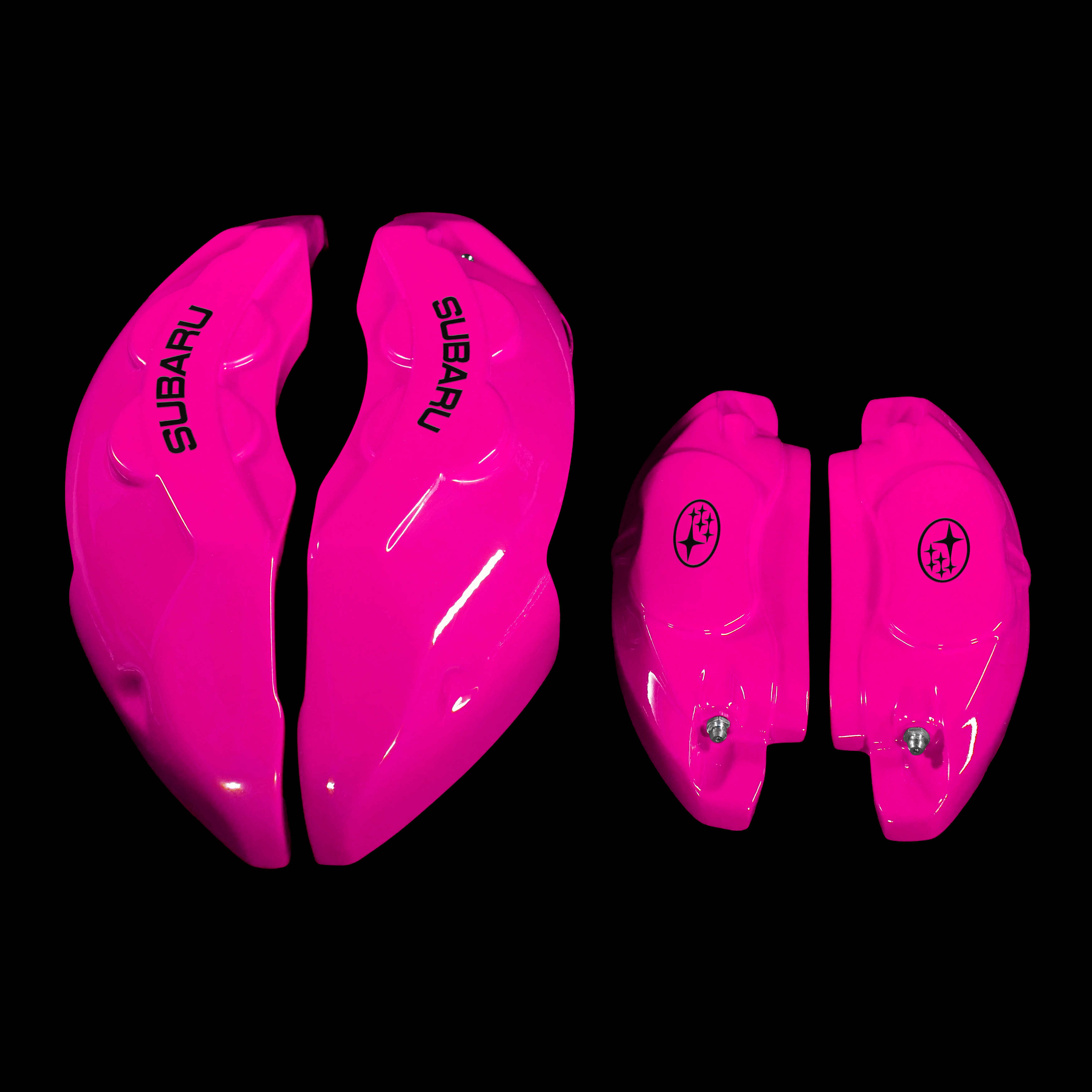 Custom Brake Caliper Covers for Subaru in Fuchsia Color – Set of 4 + Warranty
