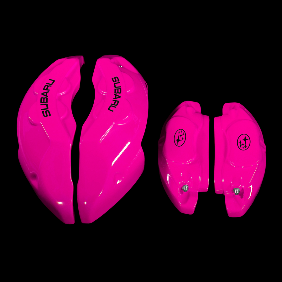 Custom Brake Caliper Covers for Subaru in Fuchsia Color – Set of 4 + Warranty