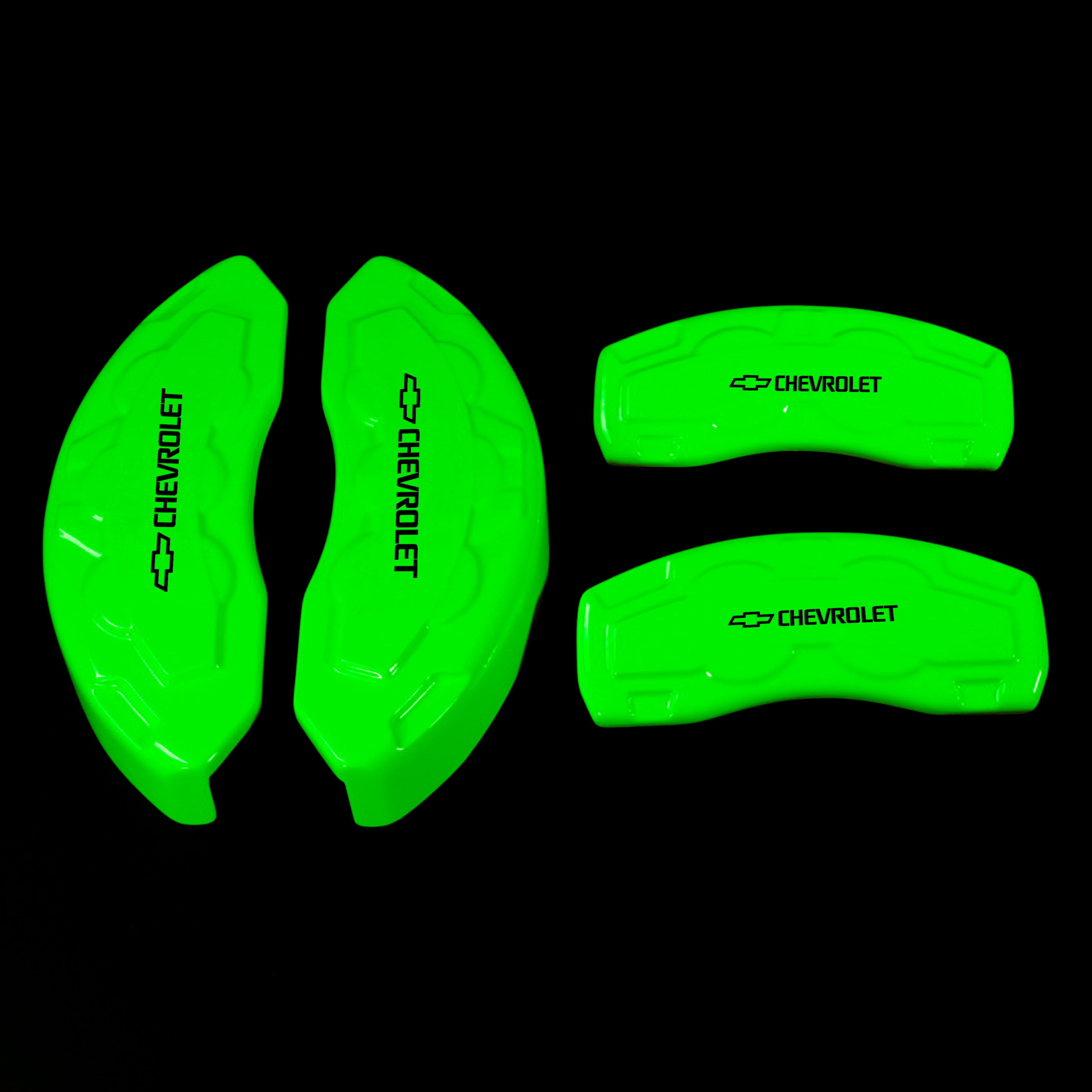 Custom Brake Caliper Covers for Chevrolet in Green Color – Set of 4 + Warranty