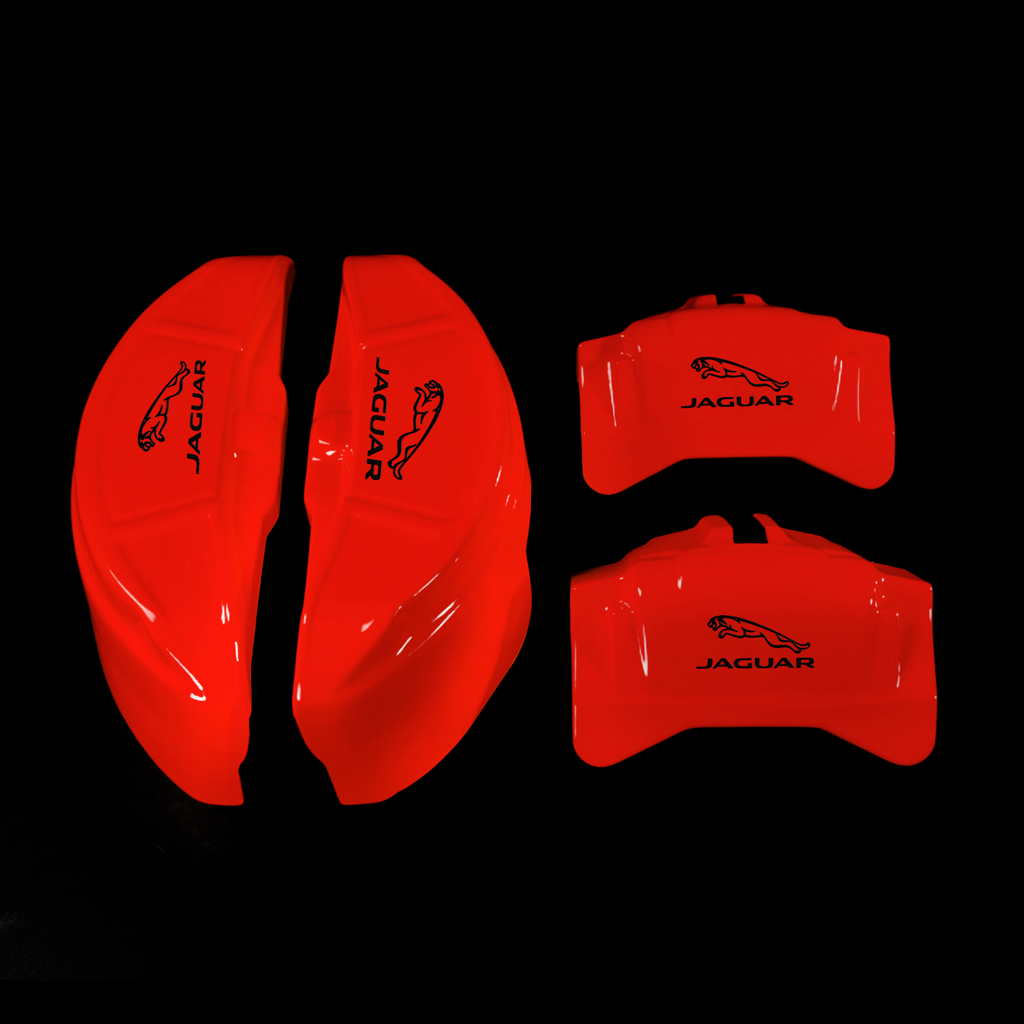 Custom Brake Caliper Covers for Jaguar in Red Color – Set of 4 + Warranty