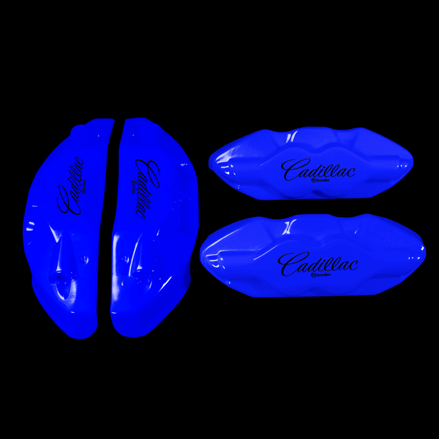 Custom Brake Caliper Covers for Cadillac in Blue Color – Set of 4 + Warranty