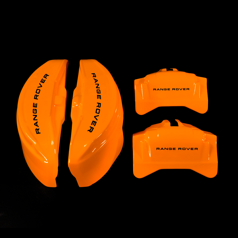 Custom Brake Caliper Covers for Land Rover in Orange Color – Set of 4 + Warranty