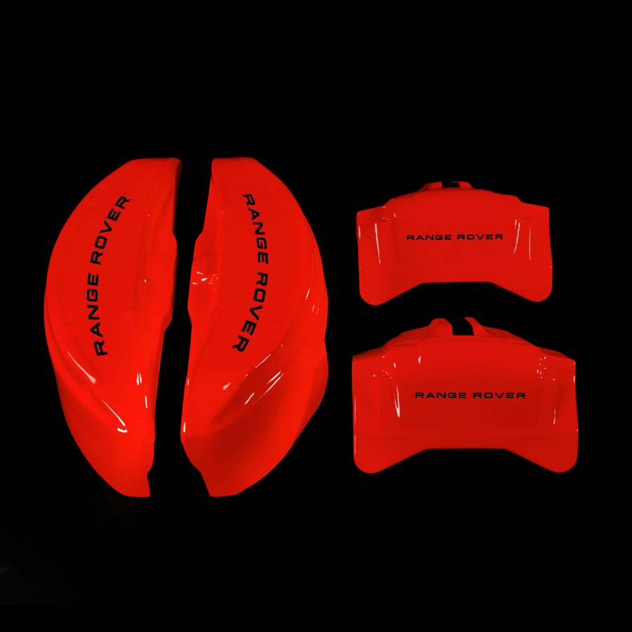 Custom Brake Caliper Covers for Land Rover in Red Color – Set of 4 + Warranty