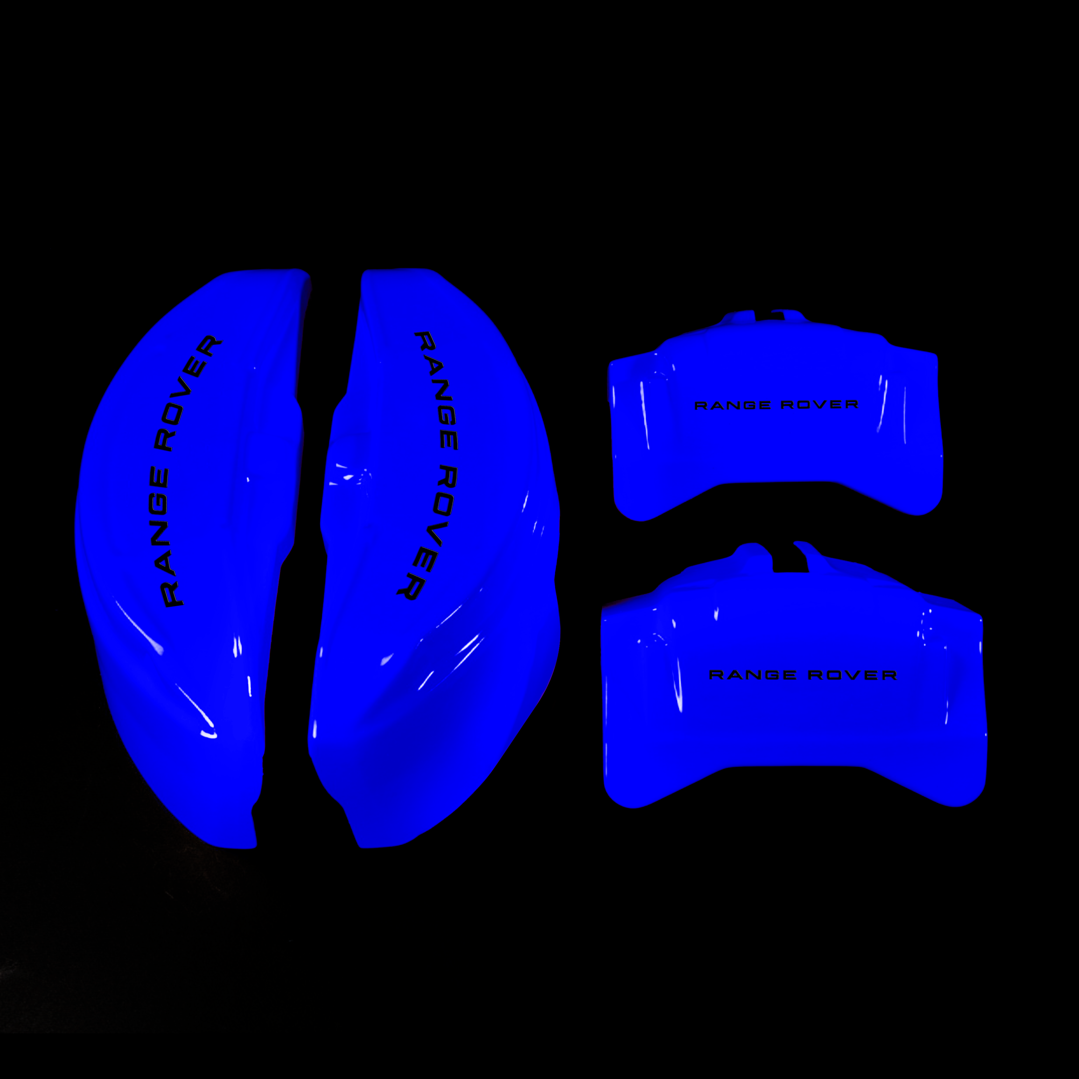 Custom Brake Caliper Covers for Land Rover in Blue Color – Set of 4 + Warranty