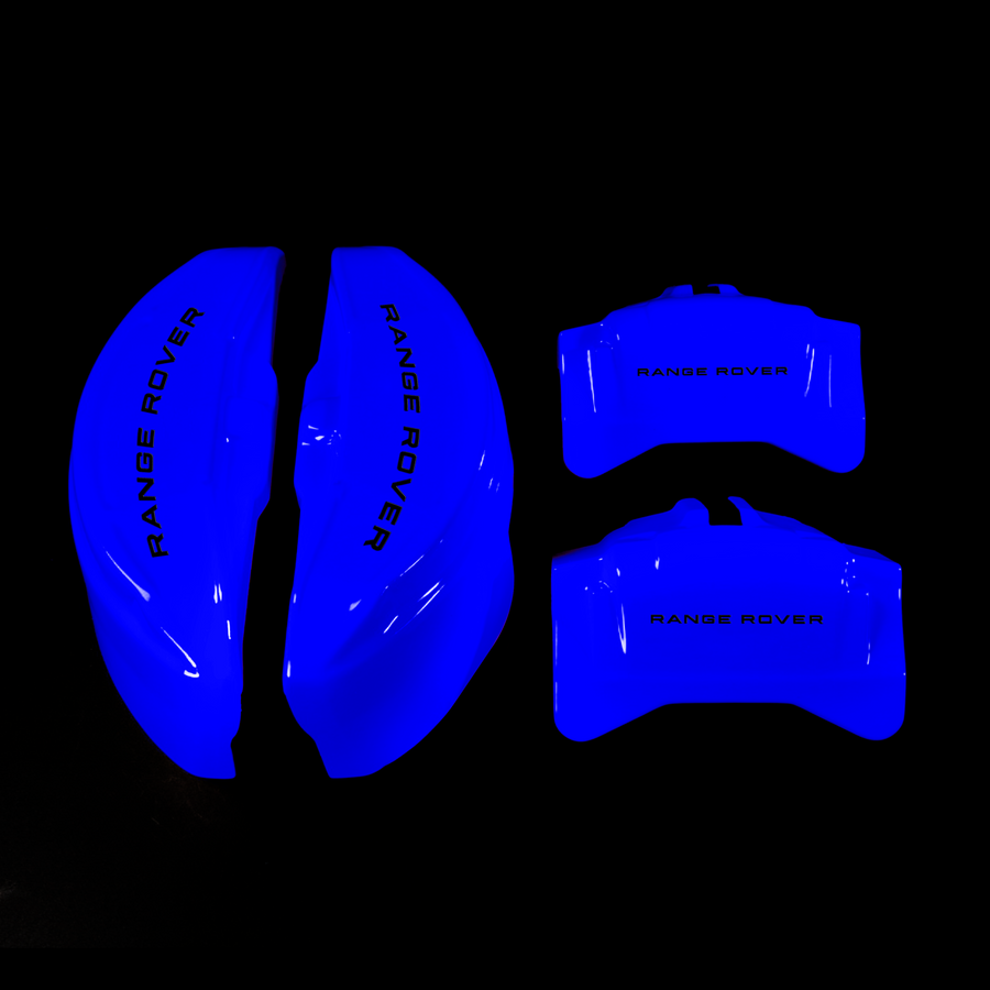Custom Brake Caliper Covers for Land Rover in Blue Color – Set of 4 + Warranty