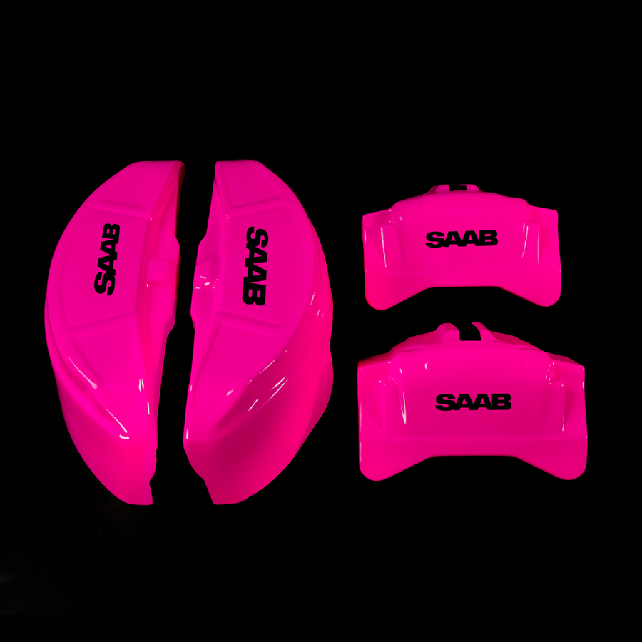 Custom Brake Caliper Covers for Saab in Fuchsia Color – Set of 4 + Warranty