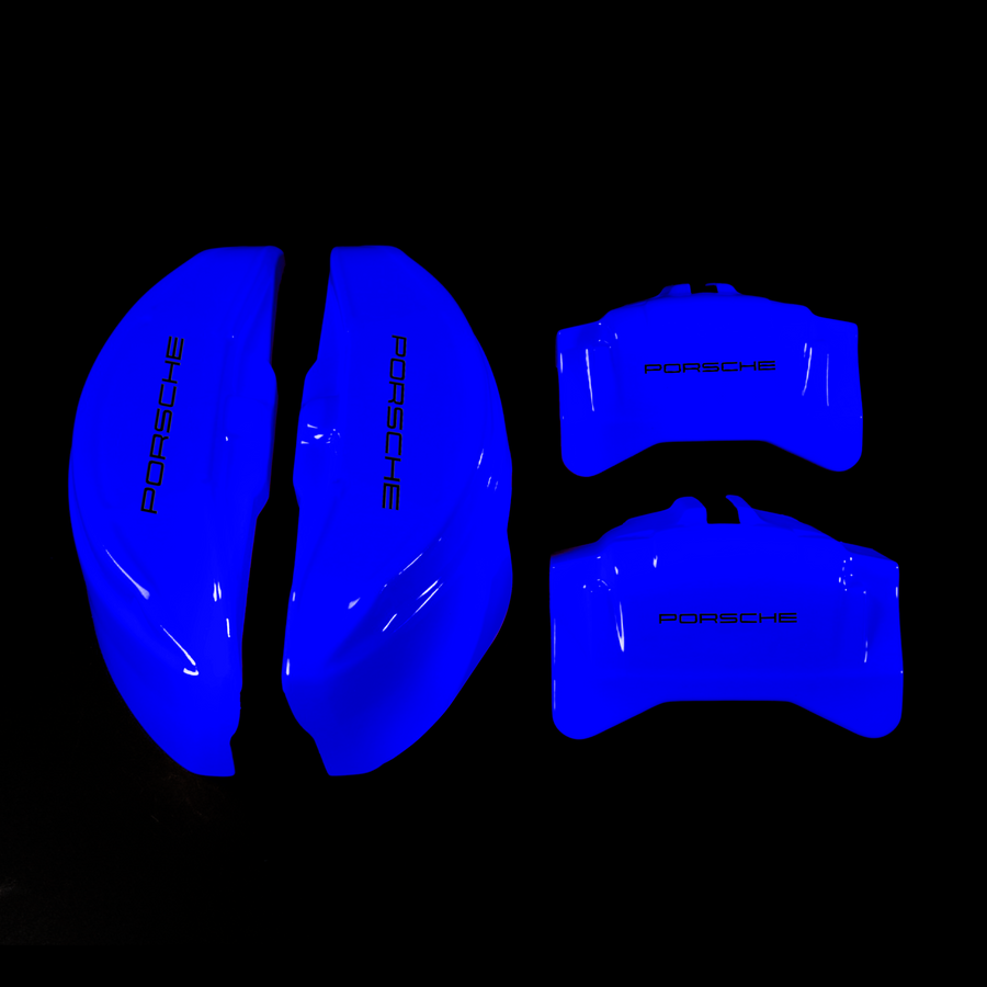 Custom Brake Caliper Covers for Porsche in Blue Color – Set of 4 + Warranty