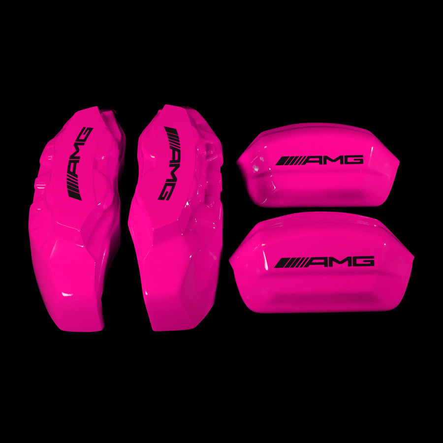 Brake Caliper Covers for Mercedes-Benz C43 2015-2018 – AMG Style in Fuchsia Color – Set of 4 + Warranty