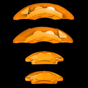Custom Brake Caliper Covers for BMW – M Style in Orange Color – Set of 4 + Warranty