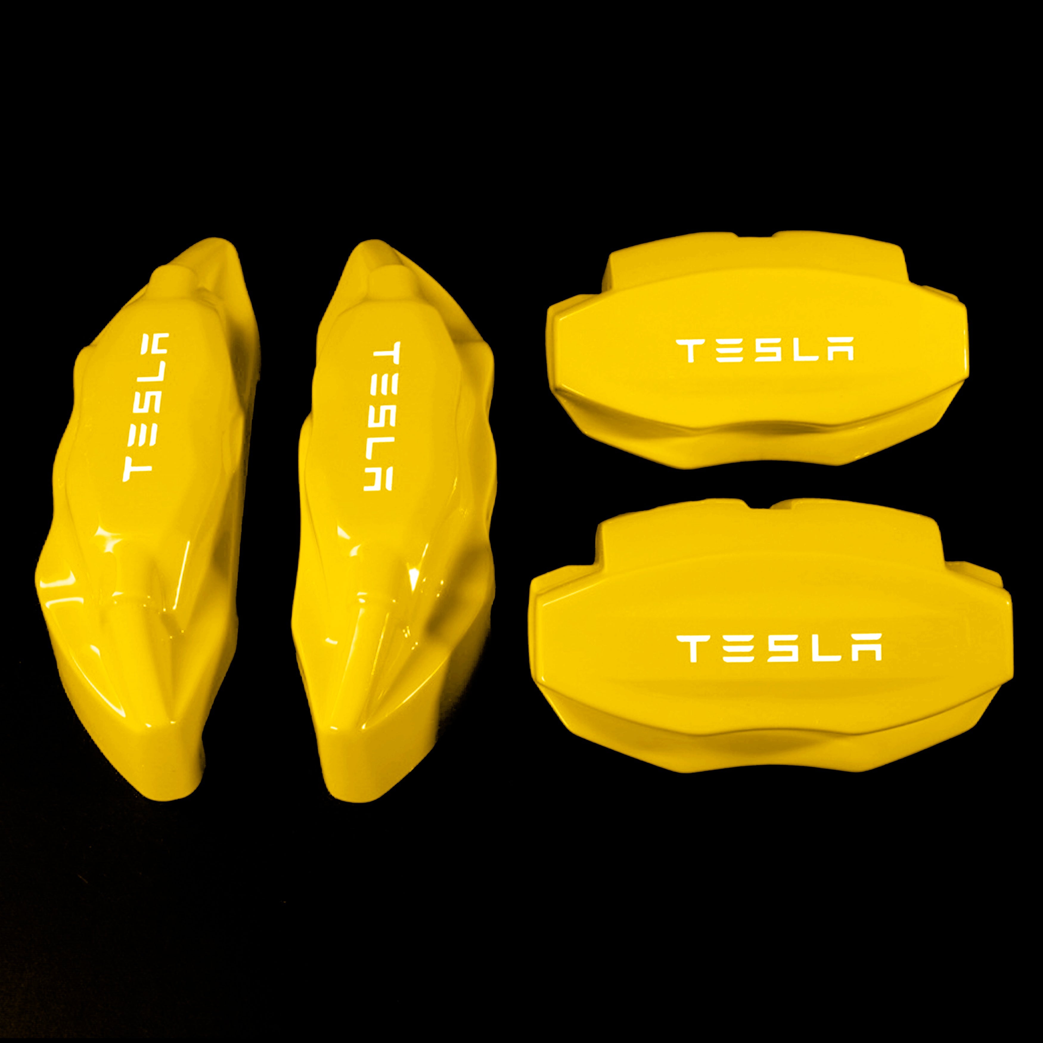 Brake Caliper Covers for Tesla Model X 2021-2023 in Yellow Color – Set of 4 + Warranty