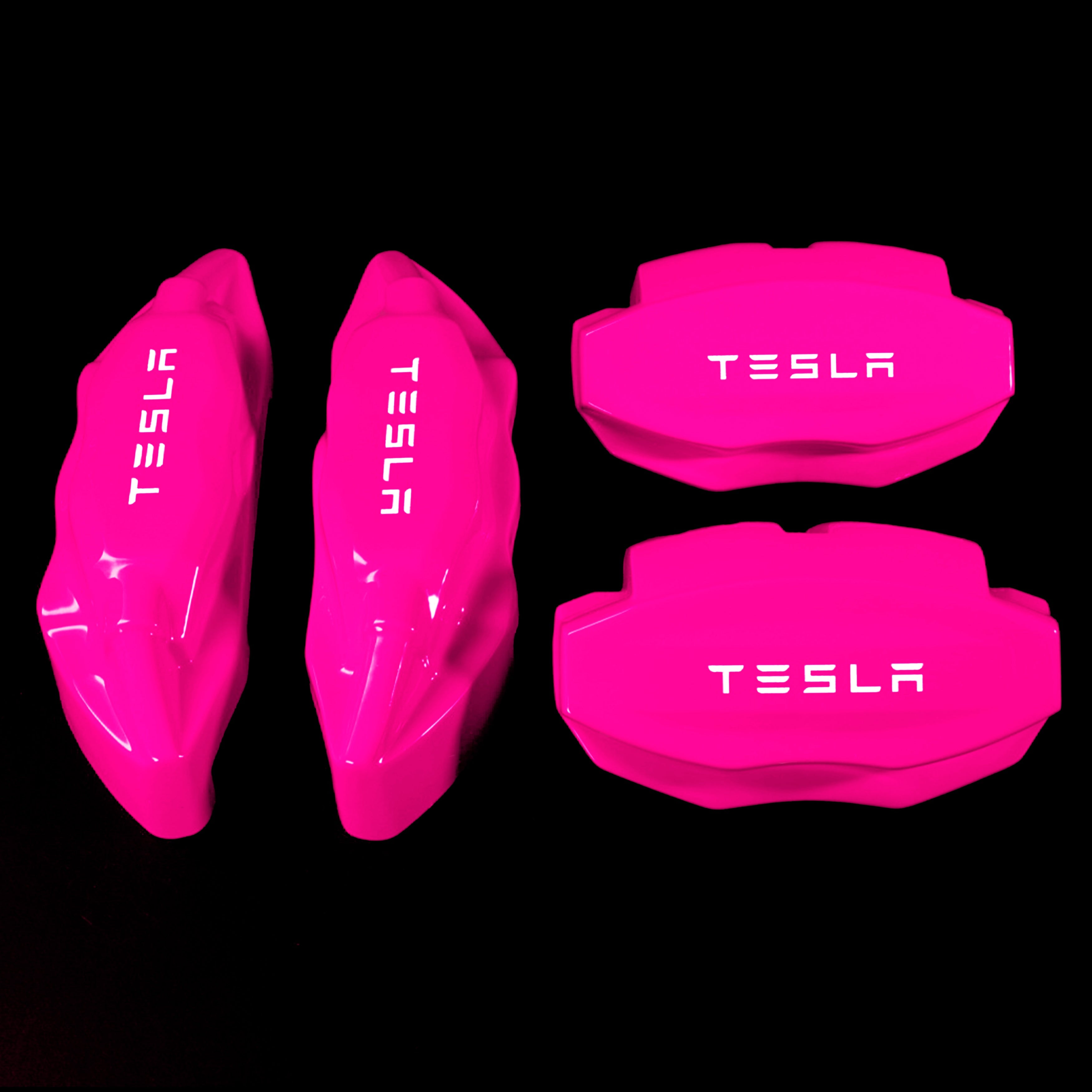 Brake Caliper Covers for Tesla Model X 2021-2023 in Fuchsia Color – Set of 4 + Warranty