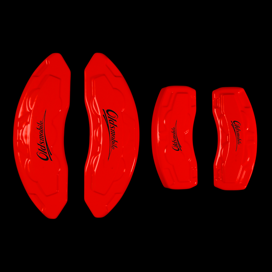 Custom Brake Caliper Covers for Oldsmobile in Red Color – Set of 4 + Warranty