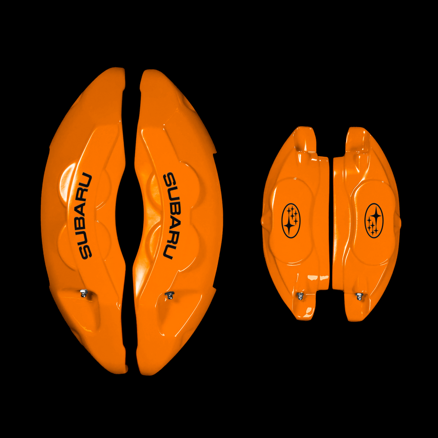Custom Brake Caliper Covers for Subaru in Orange Color – Set of 4 + Warranty