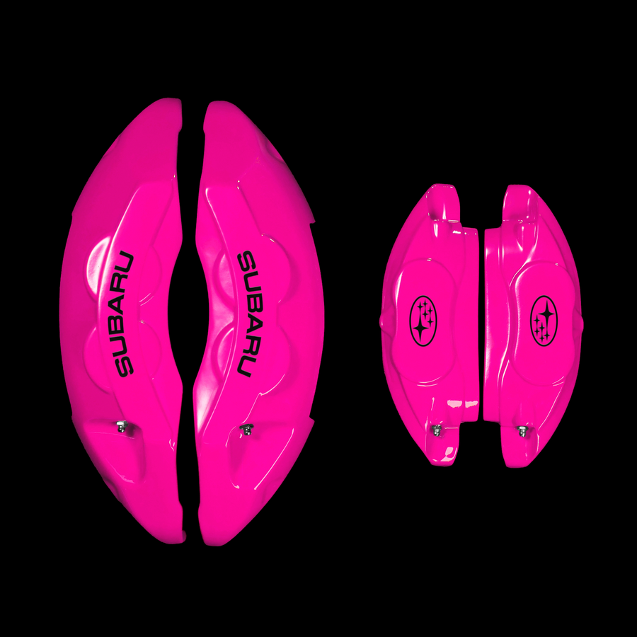 Custom Brake Caliper Covers for Subaru in Fuchsia Color – Set of 4 + Warranty