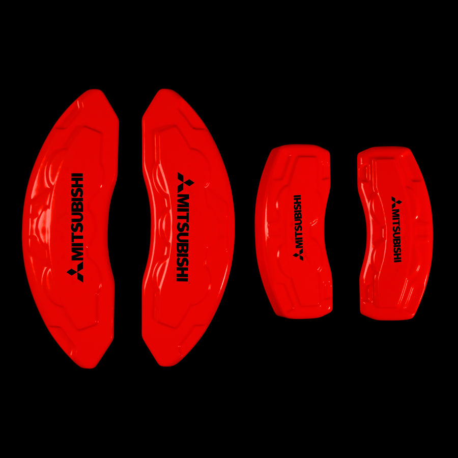 Custom Brake Caliper Covers for Mitsubishi in Red Color – Set of 4 + Warranty