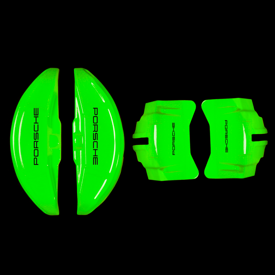 Custom Brake Caliper Covers for Porsche in Green Color – Set of 4 + Warranty